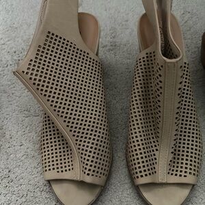 Beige Perforated Women's Sandals